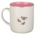 thumbnail image 2 of With Love Coffee Mug Friendship is Good For The Soul Pink Butterfly Sunflower Daisy Gold Rim and Accents Inspirational Coffee/Tea Cup for Her Birthday, All Occasion Friendship Gift, Ceramic, 14 oz, 2 of 4