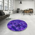 thumbnail image 3 of Ahgly Company Indoor Rectangle Patterned Purple Abstract Area Rugs, 2' x 5', 3 of 6