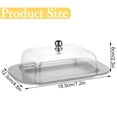 thumbnail image 2 of BPPEG Food Storage Stainless Steel Butter Dish with Lid and Handle for 250g Butter Ideal for Cheese Cold Dishes Cakes Desserts and Fruits, 2 of 7