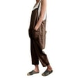thumbnail image 3 of LilyLLL Plus Size S-4XL Womens Cotton Linen Buttons Overall Pants Dungaree Pinafore Jumpsuit, 3 of 5