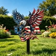 thumbnail image 2 of 2Pc Metal Memorial Day Yard Signs, 4th of July Outdoor Decor Patriotic Eagle Metal Garden Stakes, Independence Day Eagle Lawn Ornament, Weather-Resistant Iron Art, Garden Stake, 2 of 6