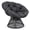 Grey, variant on Gymax 360-Degree Swivel Papasan Chair Round Wicker Lounge Chair w/Thick Cushion&Metal Frame Gray