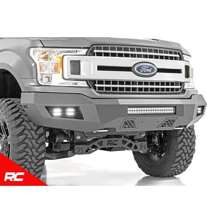 Duty Cube Truck - Rough Country Heavy Duty Front Offroad Bumper w/ LEDs (fits) 2018-2019 F150 ( F-150 ) 4- Cubes (1) 20