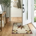 thumbnail image 2 of ODIKA 2'x3' Washable Doormat Vintage Distressed Farmhouse Border Folk Lettering Primitive Flowing Dynamic for Entryway, Kitchen, Laundry Room, Non-Slip, Low Pile, 2 of 7