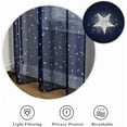 thumbnail image 3 of Aooww Twinkle Star Room Curtains,1 Panels Nursery Sheer Curtains,Rod Pocket Panels Drapes Window Treatment for Bedroom Livingroom-39.37x78.74 in, 3 of 6