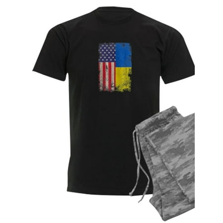 

CafePress - Ukrainian American Flag Ukraine Usa Roots Pajamas - Men s Dark Pajamas