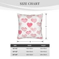 thumbnail image 5 of LNWH Pink Watercolor Heart Throw Pillow Covers, Square Soft Linen Decorative Pillow Cases, 18"x18", 5 of 8