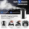 thumbnail image 2 of Gymax Portable Home Sauna Full Body Steam Sauna Tent w/ 3L Steam Generator Black, 2 of 10