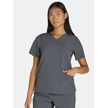 Women's Wrap Front Scrub Top, Sizes Xs-Xxxl