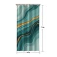 thumbnail image 5 of Teal Gold Marble Pattern Shower Curtain 36"x72" ,Bathroom Decorative Shower Curtains Set with 12 Hooks,Modern Waterproof Washable Shower Curtain, 5 of 6