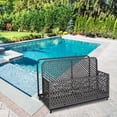 thumbnail image 3 of M optimized Patio Poolside Float Storage Basket Outdoor Box PE Rattan Pool Caddy Storage with Rolling Wheels for Floaties Beach Balls Toys, Gray, 3 of 9