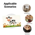 thumbnail image 5 of Joocar Cartoon Cow With Flowers Design Linen Table Mats Set Of 4 For Home Kitchen Table Decor 12x18 inch, 5 of 5