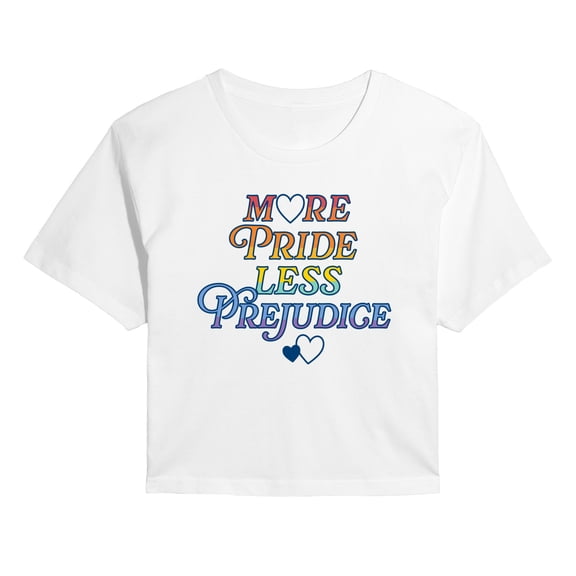 Instant Message - More Pride Less Prejudice Cropped Graphic T-Shirt