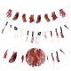 thumbnail image 2 of 2 sets Banner de sangre de Halloween Partes de sangre de mano rotas de mano rota cuchillos de sangre, 2 of 5
