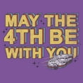 thumbnail image 2 of Girl's Star Wars Millennium Falcon May the 4th Be With You  Graphic Tee Purple Berry X Small, 2 of 4