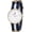 Blue/White, variant on Collections Women's 40mm Ultra Thin Case Slip Through Indexed Dial Multicolor Nylon Strap Watch
