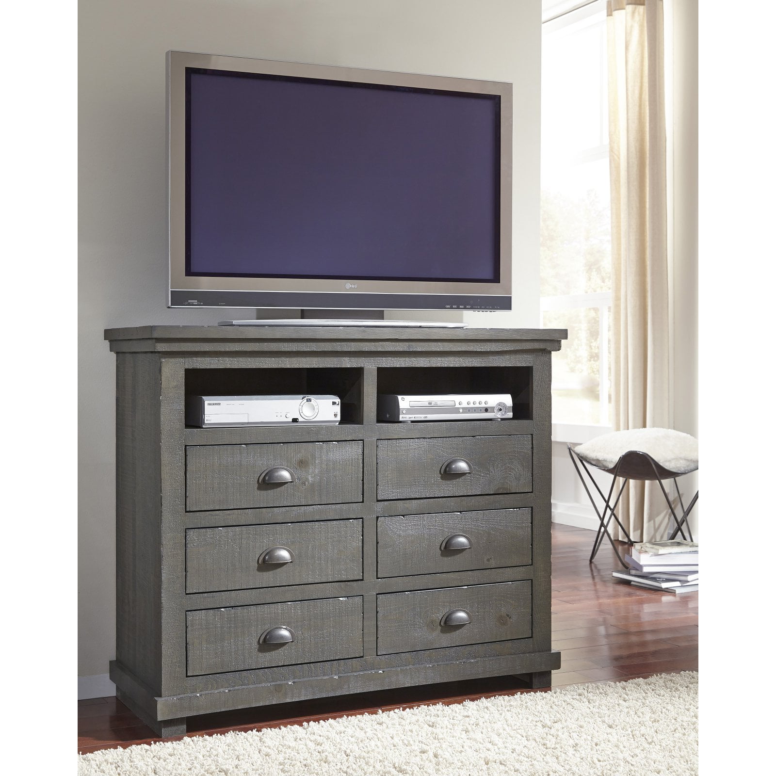 Progressive Furniture Willow 6 Drawer Media Chest