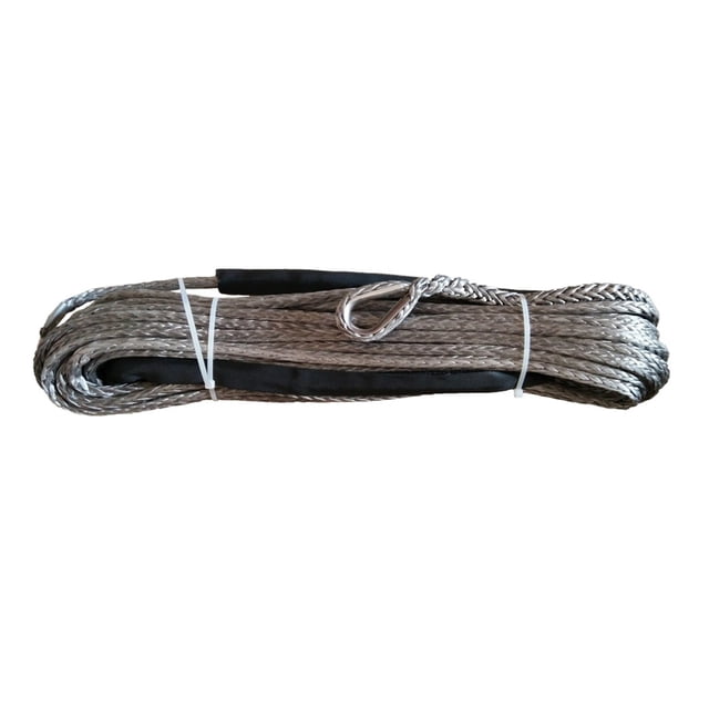 120500Lbs Winch Rope Line Cable 10mm 30m 12 Strand Synthetic Winch Rope, Blue Orange Grey Color For ATV UTV SUV ,Durable & Safe