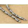 thumbnail image 4 of HOOUN Solid 925 Sterling Silver Chain Men Mantra Oval Beads Link Necklace 60g/23.6inch, 4 of 5