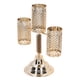 thumbnail image 3 of Candelabro de 3 brazos, luz de Metal galvanizada hueca dorada, candelabro de lujo de 3 brazos, manualidad para regalo, decoración del hogar, 3 of 8