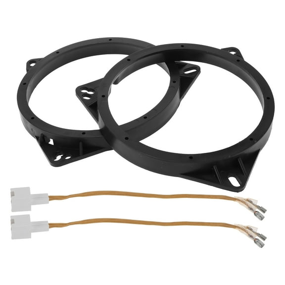 Unique Bargains Speaker Spacer Ring Tweeter Speaker Spacer Adapter Car for Nissan Qashqai Front Rear Doors ABS Black with Audio Wiring Harness Waterproof