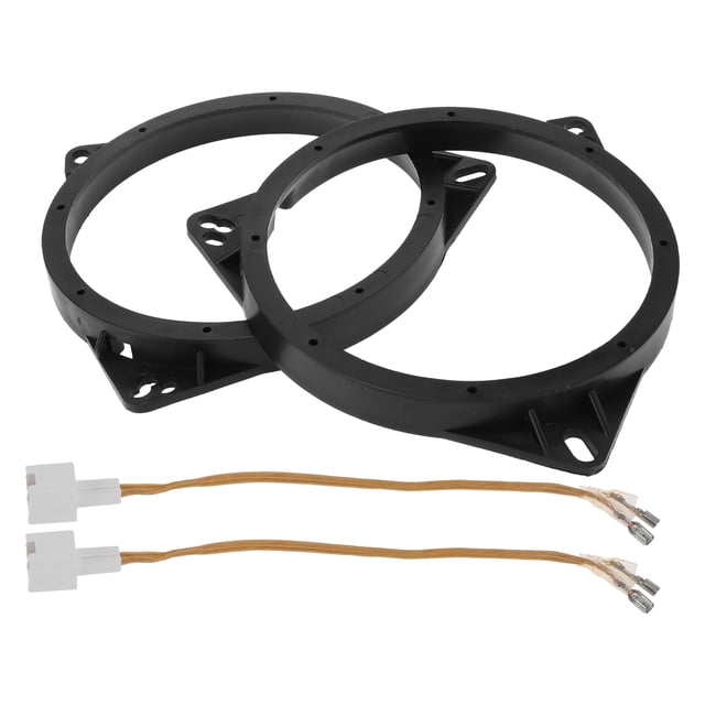 Anillo espaciador de altavoz Unique Bargains, adaptador de espaciador de altavoz tweeter para Nissan Qashqai puertas delanteras y traseras, ABS negro con arnés de cableado de audio a prueba de agua