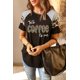 thumbnail image 2 of ABPHQTO Camiseta de manga corta con rayas de leopardo Black Talk COFFEE To Me para mujer, 2 of 5