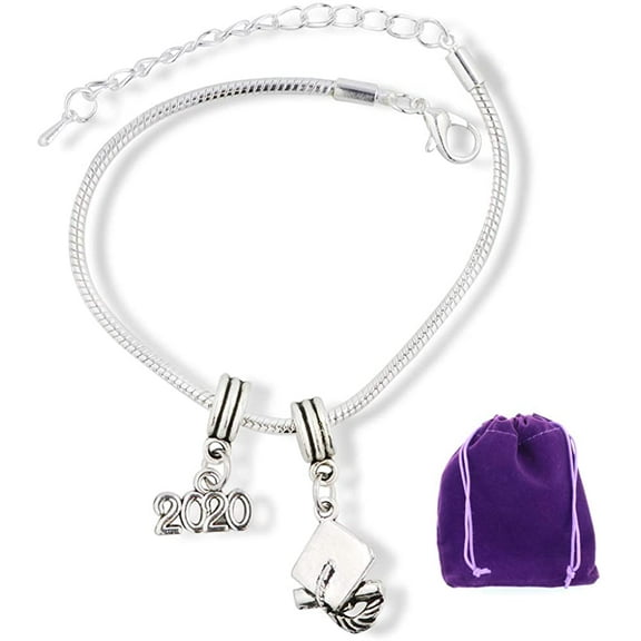 2020 Graduation Bracelet | Party Gifts for Her Bracelet Jewelry Charm Gift for Women Men Accessories Favors Class of 2020 Grad Gifts