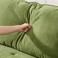 thumbnail image 2 of Restonic 103 inch Deep Seated Sofa with Breathable Fabric & 4 Pillows, 2 of 11