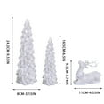 thumbnail image 3 of Slim Christmas Trees,Resin Christmas Tree Figurines, 3Pcs Table Top Christmas Tree, Small Christmas Tree Home Decor Figurine Set, Decorative Xmas Trees for Rustic Christmas Decor(Silver), 3 of 6