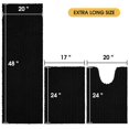 thumbnail image 2 of Juego de alfombras de baño ACCUMTEK Upgrade, extra grandes, negras, 3 piezas, 2 of 7
