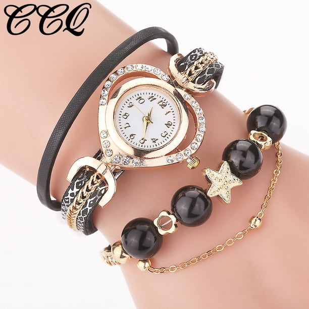Teissuly CCQ Women Vintage Shining Pearl Bracelet Dial Analog Quartz Wrist Watch Teissuly WER202401226134
