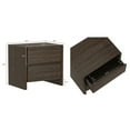 thumbnail image 3 of Linda Modern 24" Nightstand in Walnut Brown (2-Drawer), 3 of 10