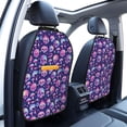 thumbnail image 3 of Naloa Skull rainbow color 2Pcs Anti-Kick Back Seat Cover Kick Mat, Car Seat Protector with 3 Storage Pockets, 3 of 8