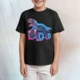 thumbnail image 2 of Gubotare Boys T Shirts Youth Short Sleeve Crewneck T-Shirts Top Active Tee Toddler Boys' Solid Striped T-Shirt Size 11-12 (Black,11-12 Years), 2 of 4