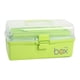 thumbnail image 3 of Caja de manualidades de cajas médicas portátiles Caso de 3 capas con mango Organizador de artesanía Pequeña caja de herramientas de plegamiento para Verde, 3 of 9