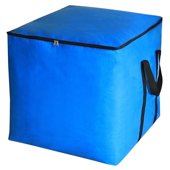 HonorHut Large Storage Packing Bags Waterpoof Square Moving Bag with Zippers Reusable Holiday Storage Supplies Adult 20x20x20Inch Blue