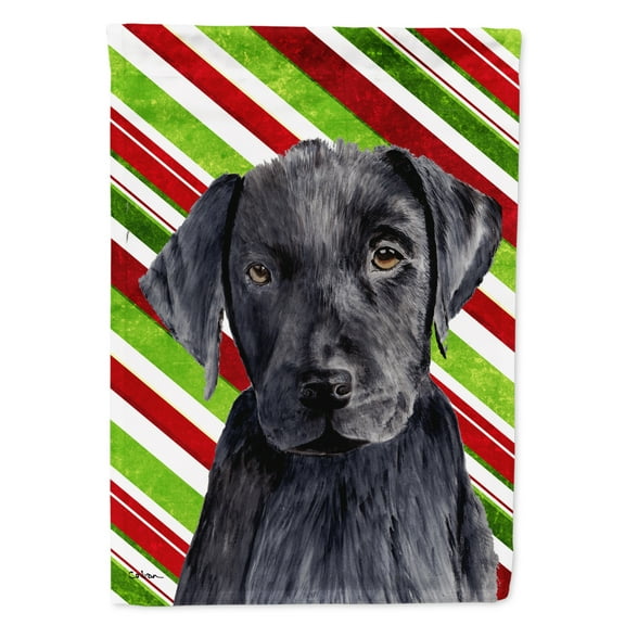 Carolines Treasures SC9324-FLAG-PARENT Labrador Candy Cane Holiday Christmas Flag  multicolor