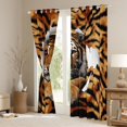 thumbnail image 3 of Homewish Wild Tiger Pattern Black Out Curtains,Jungle Wildlife Curtains Pack of 2 (42x63 Each),Black Brown Bedroom Curtains For Boys,Ultra Soft Home Decor, 3 of 6