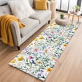 thumbnail image 3 of Spring Floral Area&nbsp;Rug 2x6ft Romantic Gradient Pink Yellow Blue Flowers Farmhouse Non-Slip&nbsp;Washable Square&nbsp;Rugs Soft Felt Indoor Floor Mat for Bedroom Kitchen Living Room Bathroom, 3 of 9