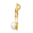 thumbnail image 2 of 14K 6-7mm Button White Freshwater Cultured Pearl Pendant Chain Slide XF739, 2 of 3