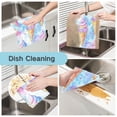 thumbnail image 2 of Yayeee 6 Pack Kitchen Dish Cloths Set for Washing Soft Drying Absorbent Microfiber Towels, Watercolor Ice Cream Pattern, 2 of 9