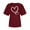 Wine1, variant on Posijego Womens Heart Graphic T-Shirts Round Neck Casual Summer Short Sleeve Shirt Stretchy Soft Basic Tee Cute Tops