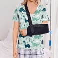 thumbnail image 4 of Post Surgery Shirts for Women Short Sleeve Funny Print Tear Away Tops with Drain Pockets Postoperative Care Tops Shoulder Surgery Shirts for Women Adaptive Clothing, 4 of 7