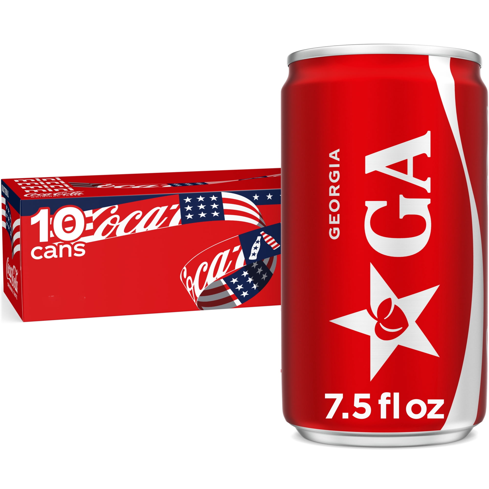 Coca-Cola Soda Pop Fridge Pack Mini Cans, 7.5 fl oz, 10 Pack