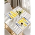 thumbnail image 5 of Yellow Gray White Placemats Set of 6, Farmhouse Gradient Abstract Art Placemats for Dining Table, Place Mats for Kitchen Tabletop, Waterproof Wipeable Dining Table Mats Set, 5 of 9
