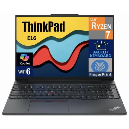 Lenovo ThinkPad E16 Gen 2 Business Laptop 16.0in IPS WUXGA Display (AMD Ryzen 7 7735U, 32GB DDR5, 8TB PCIe SSD, Copilot, Backlit KB, Fingerprint, Thunderbolt 4, Win 11 Home)