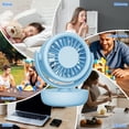 thumbnail image 5 of Desktop Magnetic Suction Mini fan, Small Oscillating Fan for Bedroom with 3 Speeds adjustable angle, 5 of 7