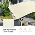 thumbnail image 4 of HAPPATIO 10 x 13 FT Arched Outdoor Pergola, Aluminum Frame with Natural Wood Looking Finish, Bar Counter, UV-Proof, for Garden, Deck, Backyard (Beige), 4 of 7