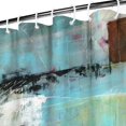 thumbnail image 2 of Ensemble de Rideau de Douche avec Doublure à Boutons-Pression, Galerie d'Art Bleu Marine Vert (2) Rideaux de Douche Doublure de Douche Réutilisable, Rideau de Bain Simple en Polyester, 72x72 Pouces, 2 of 4
